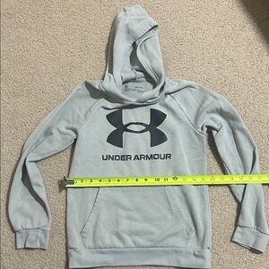 Under Armour Light Gray Hoodie with Black Logo